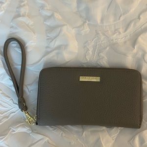 Adrianne Vittadini Grey Wristlet Wallet